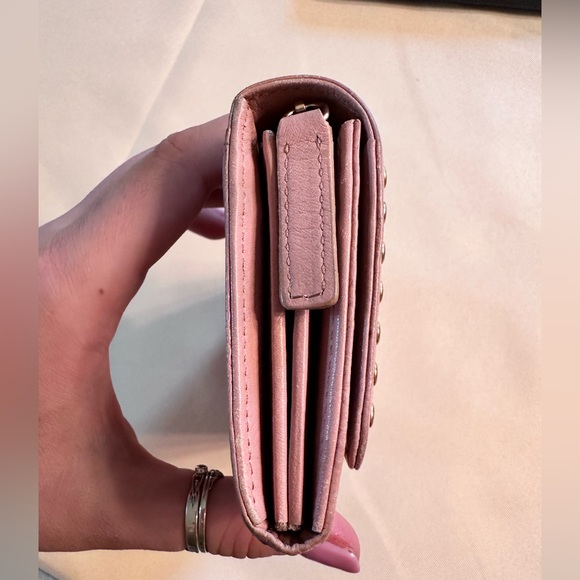 FLASH SALE! ‼️🩷 BURBERRY Blue Label Pink Soft Calf Skin Leather Wallet - Picture 5 of 9